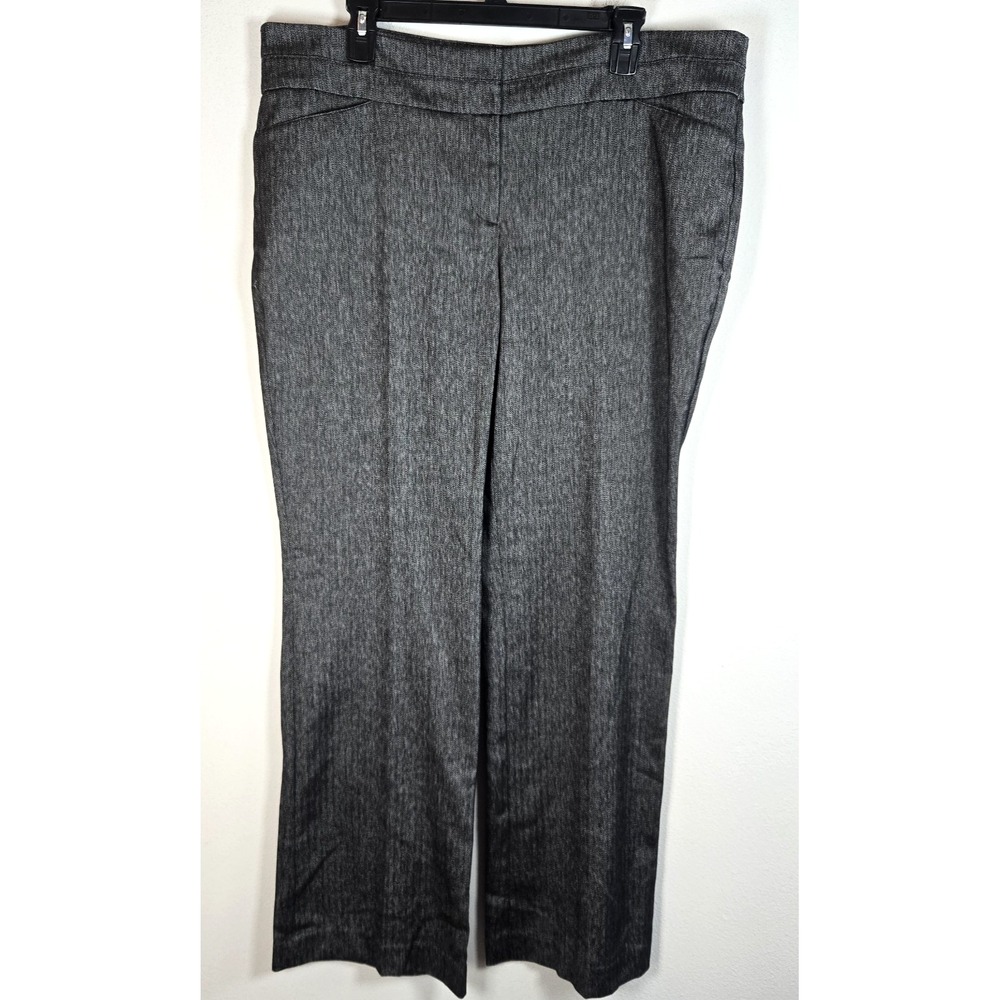Ann Taylor LOFT Gray Original Fit Women's stretch Pants Size 14 Wide leg‎